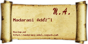 Madarasi Adél névjegykártya